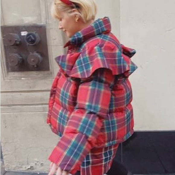 Hill House Jackets & Blazers - Hill House The Violet Ruffle Sleeve Puffer